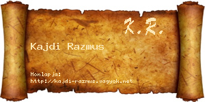 Kajdi Razmus névjegykártya